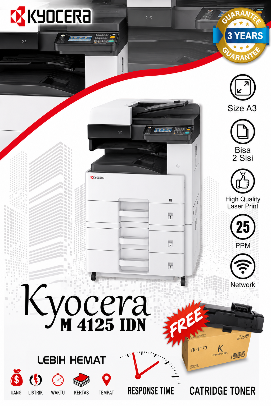 Mesin Multifungsi Kyocera M4125idn