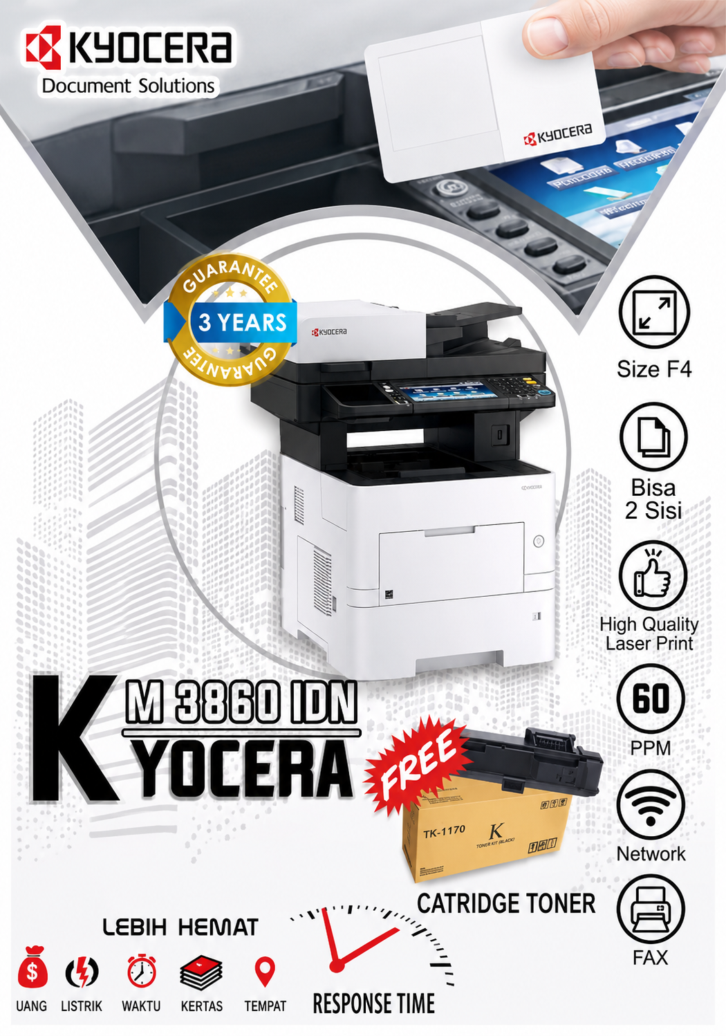 Mesin Multifungsi Kyocera M3860idn 